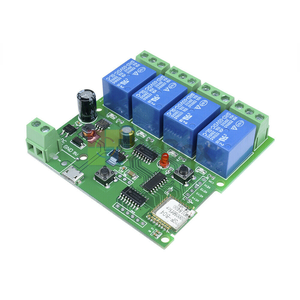 DC 5-32V 4 Channel WiFi Delay Relay Switch For IOS APP Remote Control Smart Home