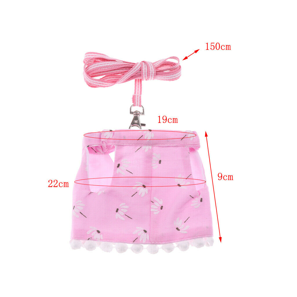 Small Pet Hamster Leash Gerbil Control Harness Vest Walk Collar Safety Strap Red