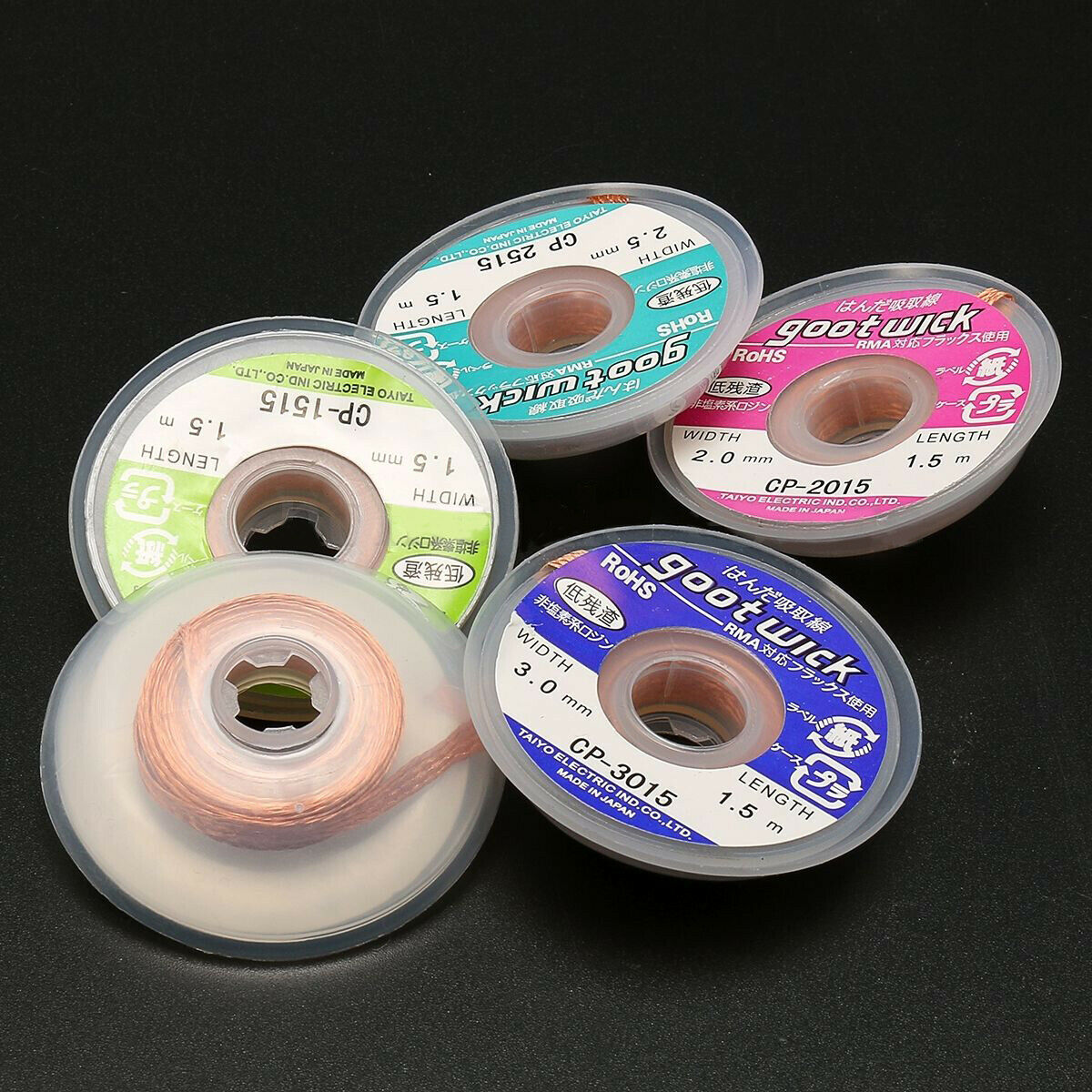 5pcs/set WL-1515/2015/2515/3015/3515 Desoldering Braid Solder Remover Wick Wire