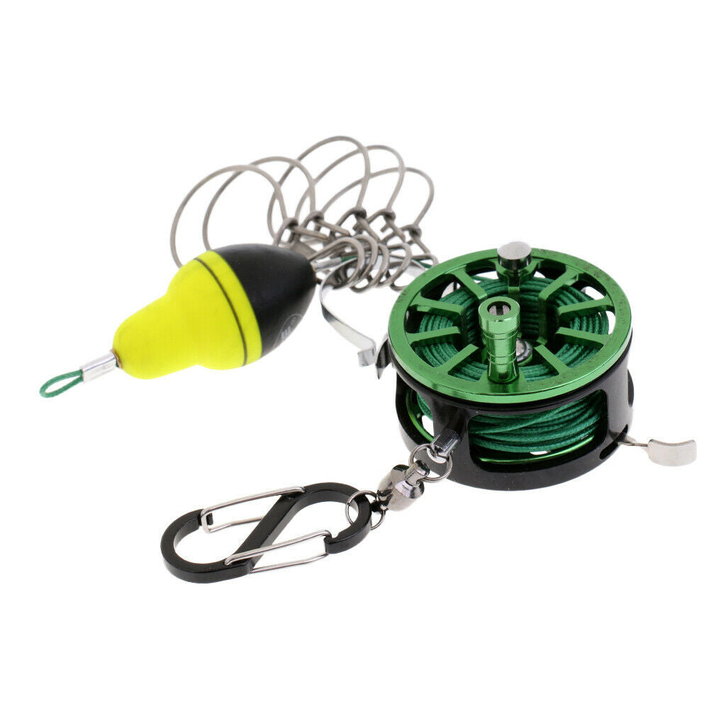 Stainless Steel Fishing Lock Buckle with Reel Live Fish Locks 60# Green