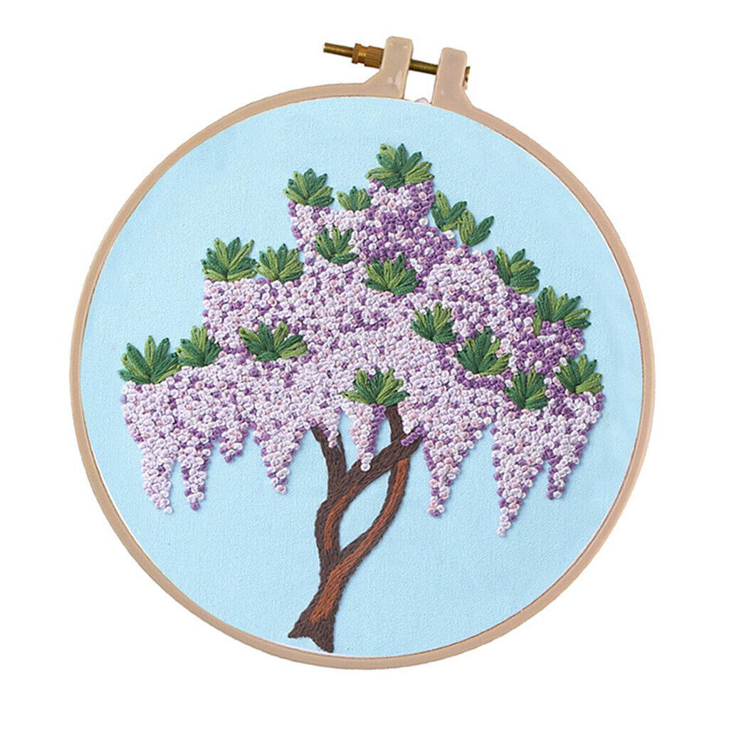Hand Embroidery Kit Embroidery Sampler for Adults Beginners 150mm Flower 2
