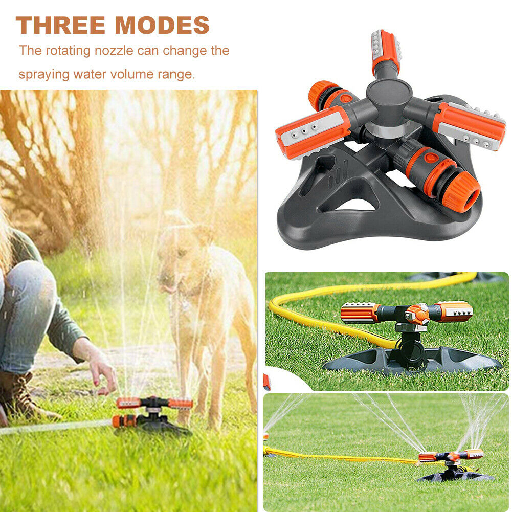 360 Degree Rotating Garden Sprinkler Automatic Plastic Triangle Sprinkler @