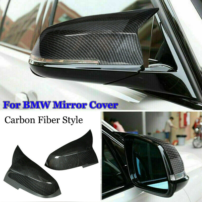 2X Carbon Fiber Rear Mirror Cover Caps LH&RH For BMW F20 F21 F22 F30 F32 F36