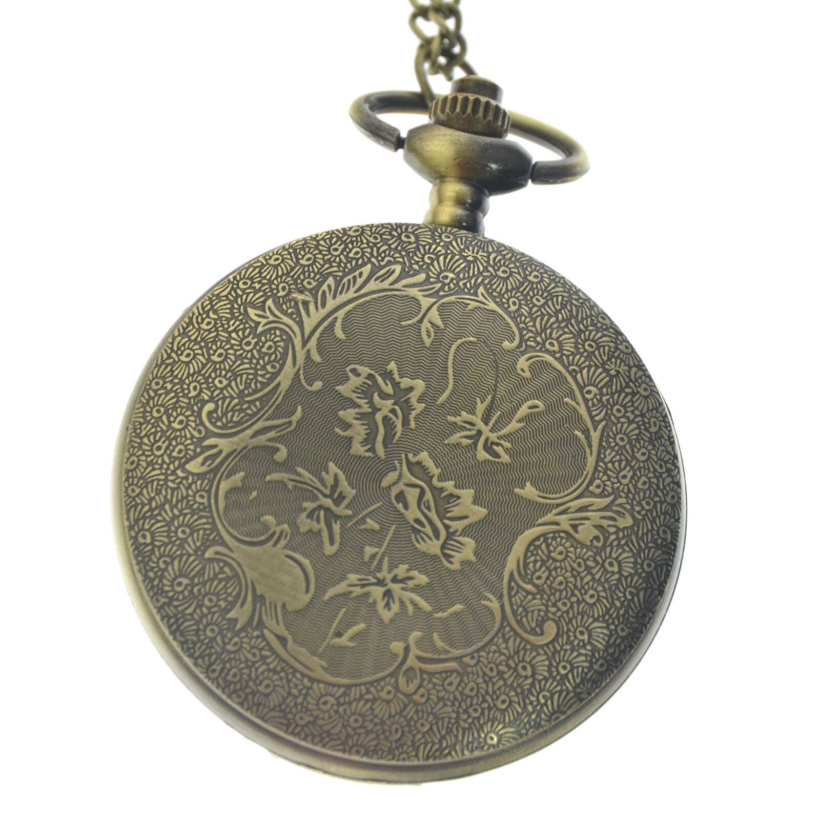 Father and Baby Lion "To My Son,Love Dad" Pocket Watch with Chain Gift for Son