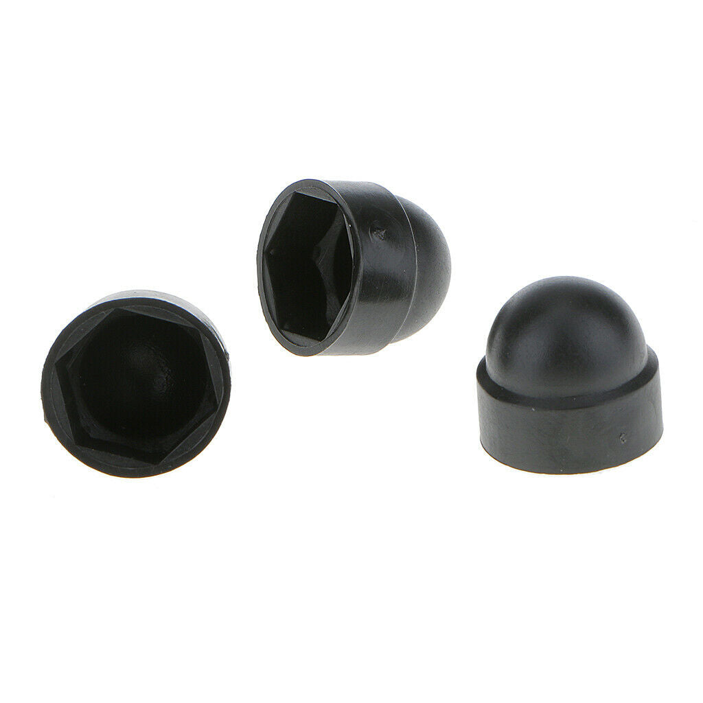 10pcs M12 + 10Pcs M10 Black Dome  Nut Protectors Cover Hex Head Screw
