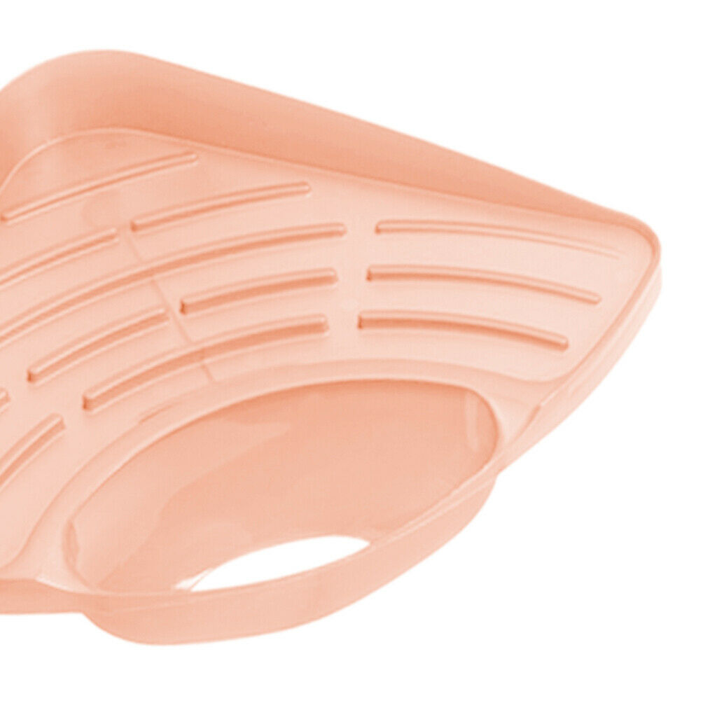Kitchen Bathroom Triangle Sink Storage Racks Shelf Pink For