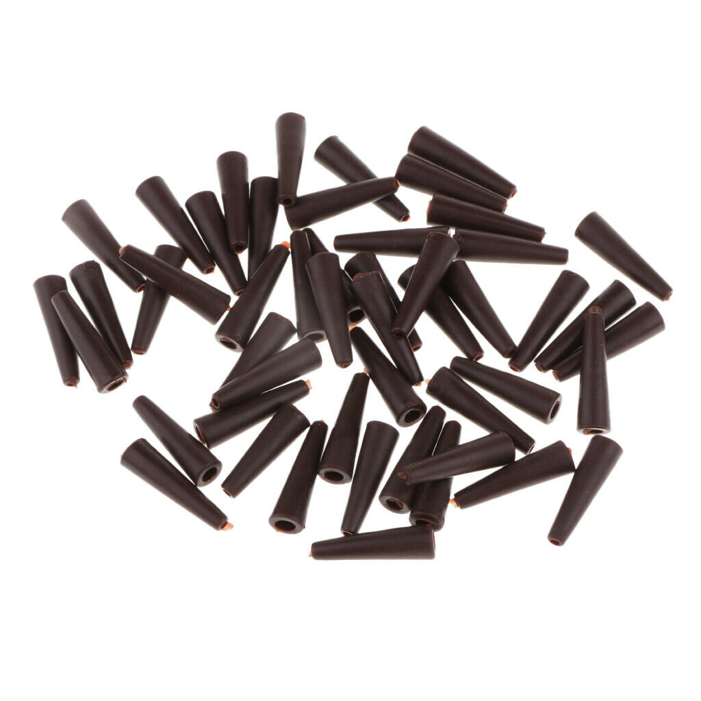 2X 50pcs Tail Rubber Tubes for Saftey Clips Carp Fishing Rig Sleeves 20mm