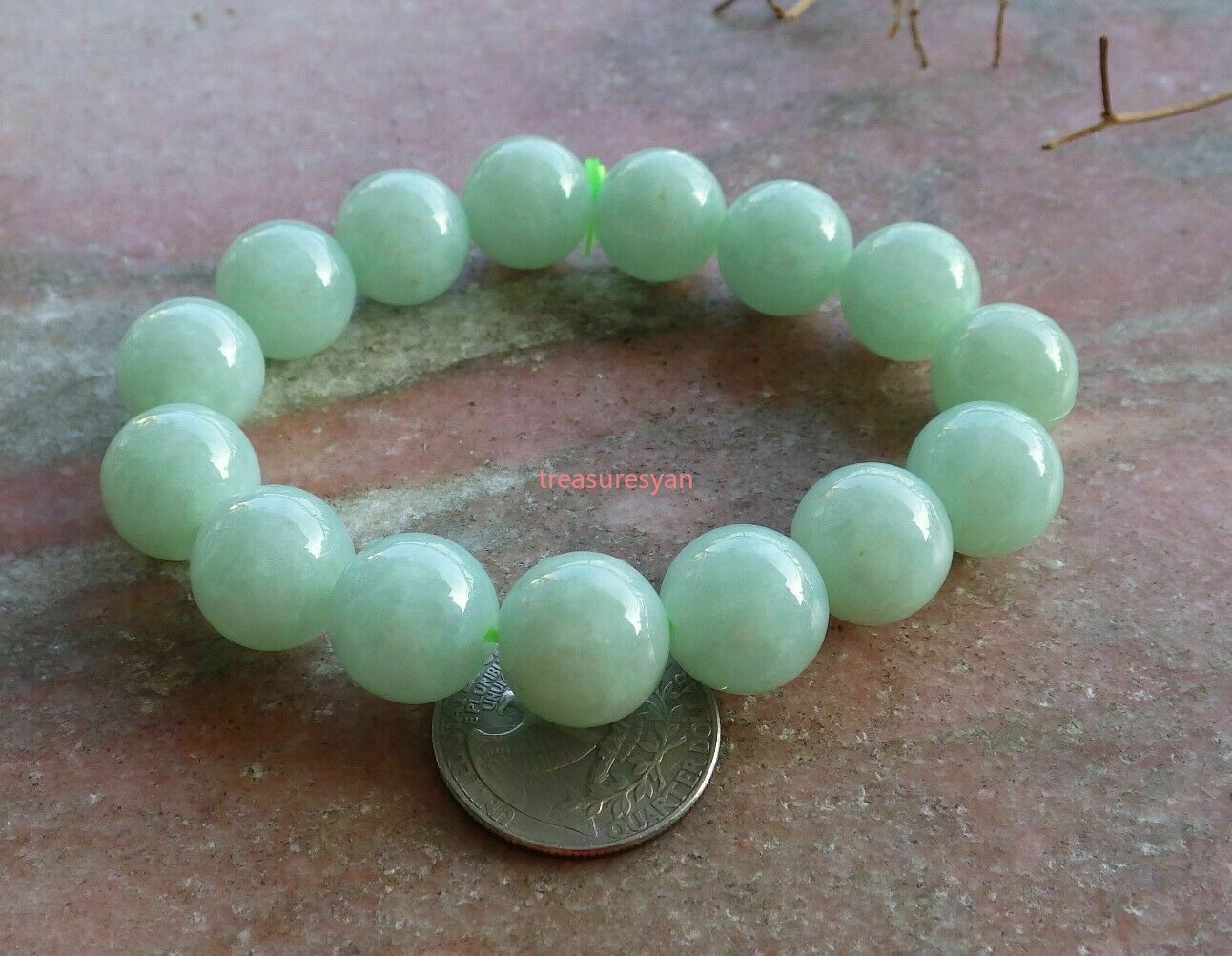 Certified Green 100% Natural A JADE Jadeite Beads Bangle Bracelet 12-13mm