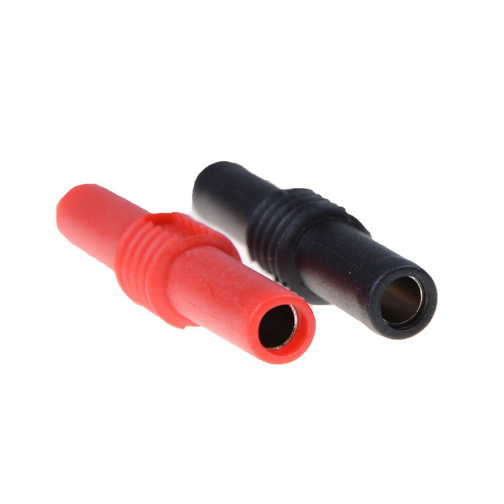 2pcs/set 4mm Female To Female Banana Coupler Plug Adapter Cable Connector .l8
