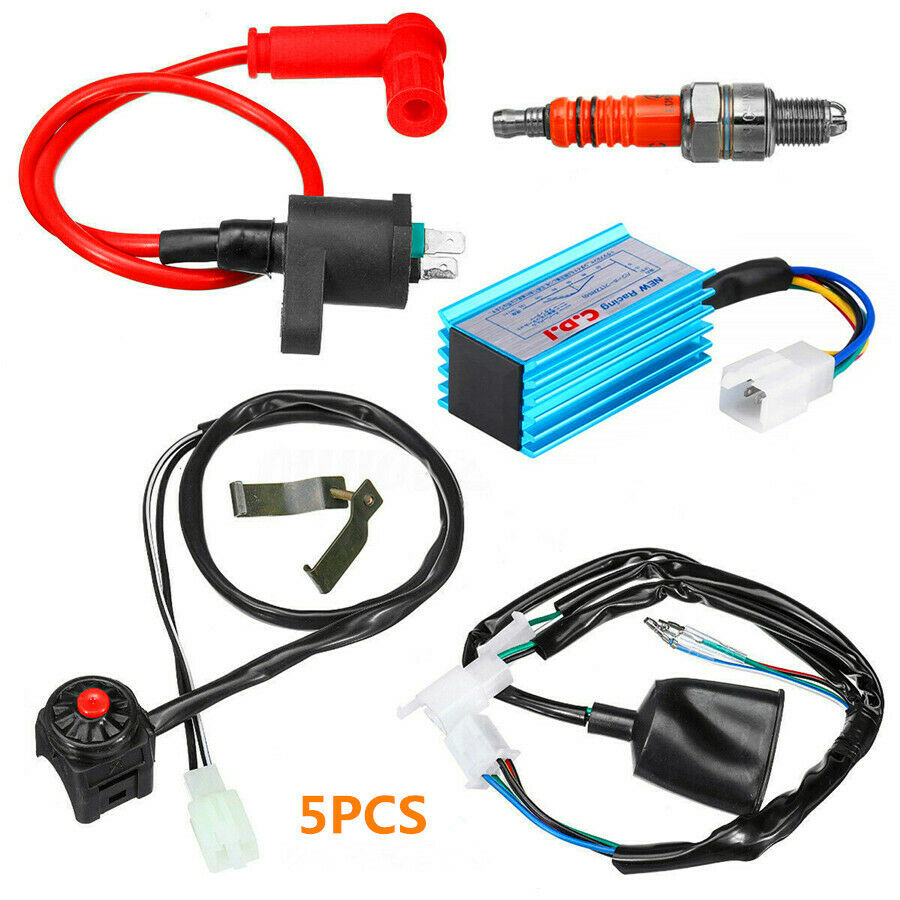 5X 50/110/125/150cc Pit Dirt Bike Motorcycle ATV Wiring Harness Switch Coil CDI