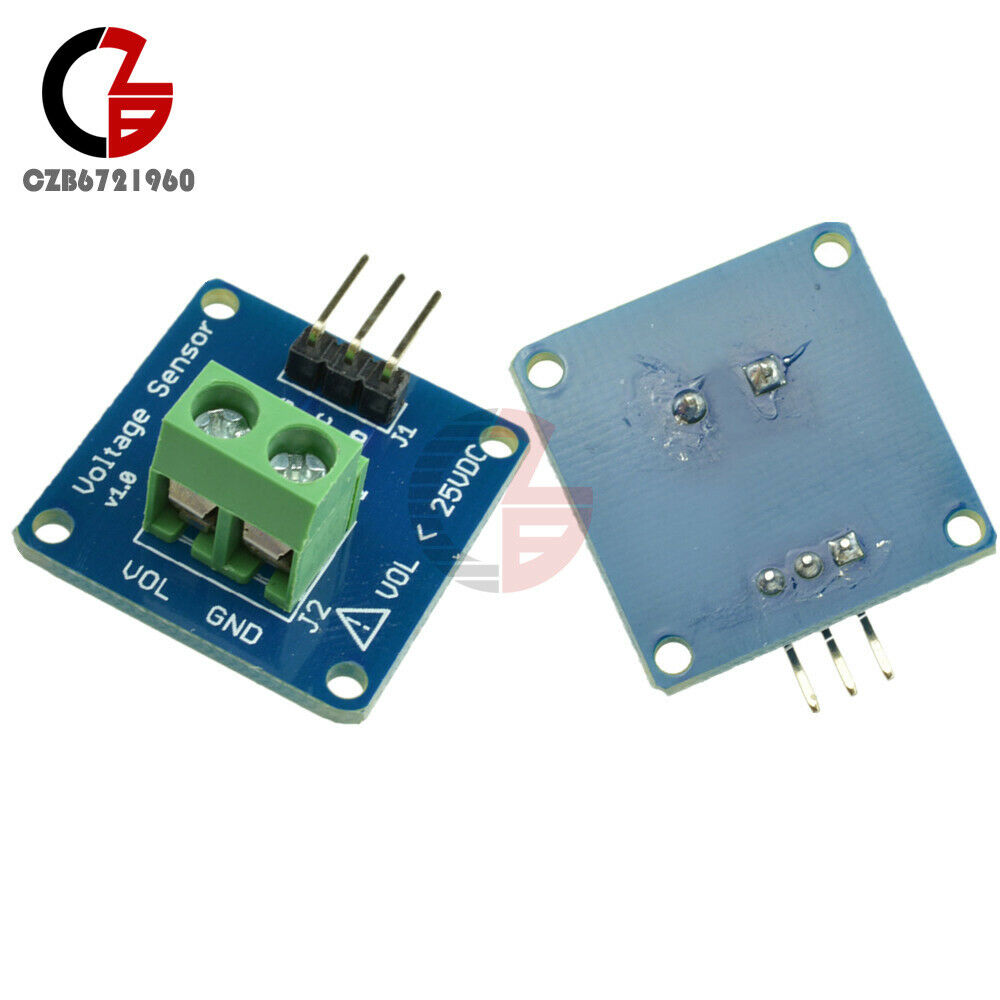 2Pcs Fit For Arduino DC Voltage Sensor Module Voltage Detector Divider Board