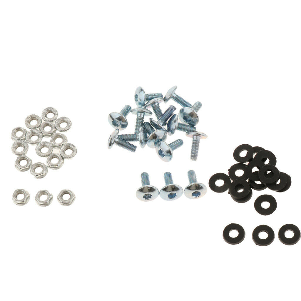 Set of 16 Motorcycle Fender Bolts Washer Nuts Screws Kit