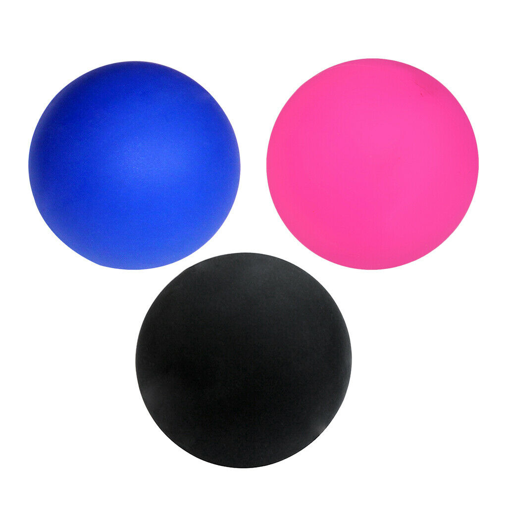 3Pcs 6cm Silicone Lacrosse Massage Ball Gym Fitness Yoga Exercise Ball