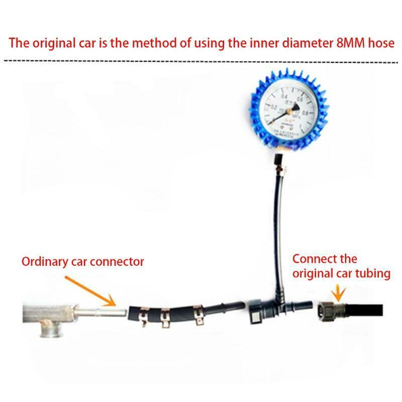 Motorcycle Car Fuel Pressure Gauge Car Gasoline Pressure Gauge Meter Tester Tool