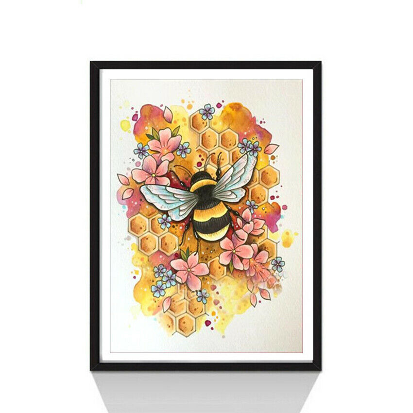5D DIY Special Shaped Diamond Painting Bee Cross Stitch Kit Home Bedroom Decor