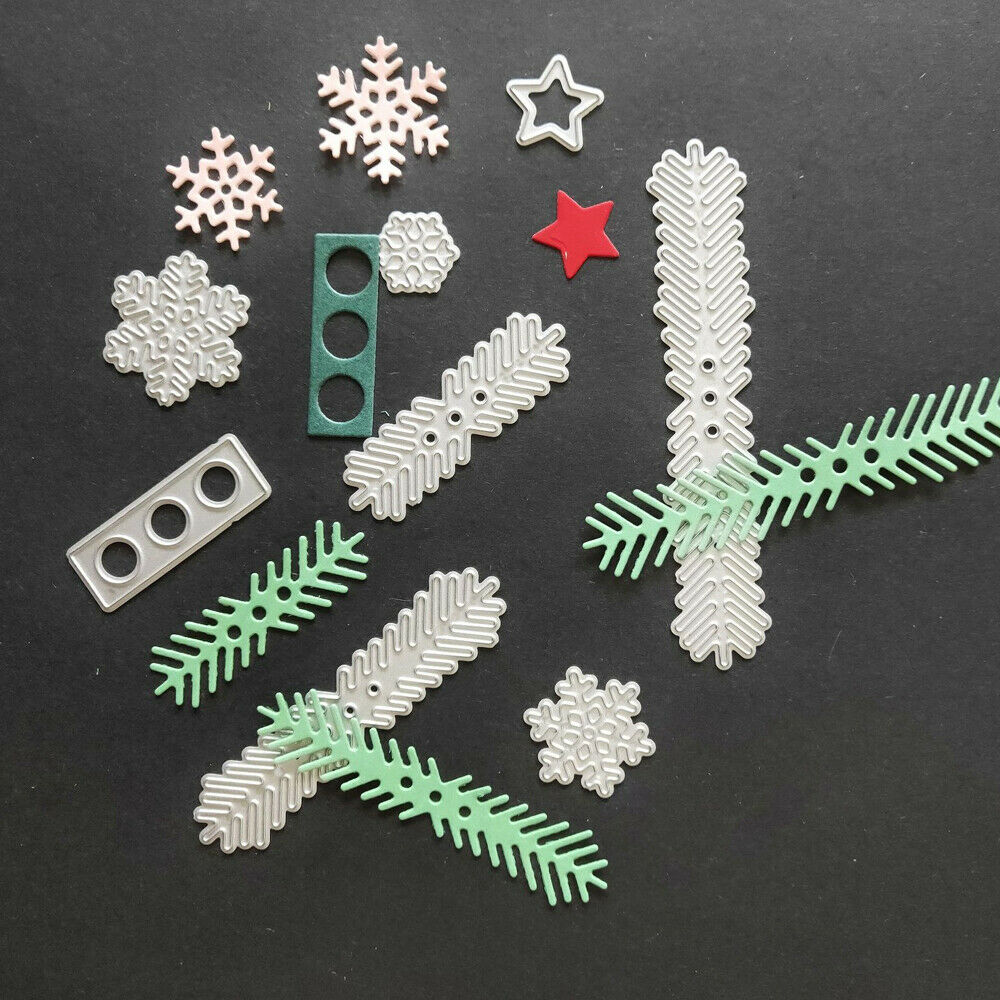 Christmas Tree Leave Pine Metal Cut Dies Stencil Xmas Scrapbooking Decoration