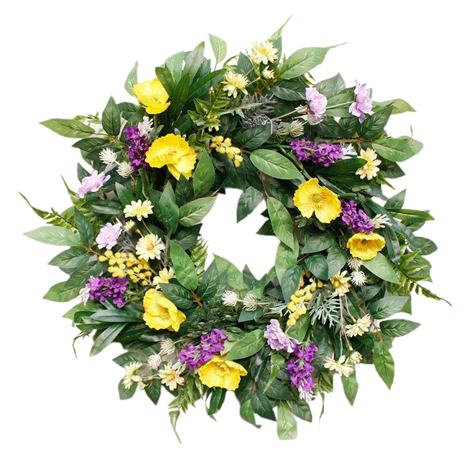 22'' Artificial Floral Wreath Home Decor Wreaths Spring Front Door Garlands