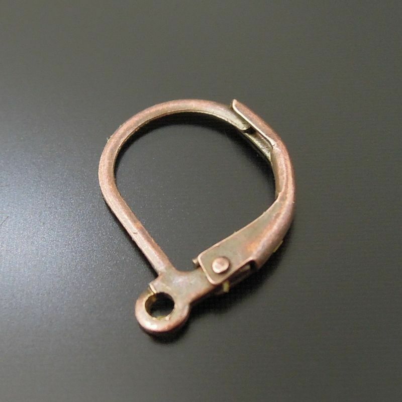 80 Red Bronzed Alloy Earring Hook Ear Wire Eardrop Dangle Craft Jewelry 15*15mm