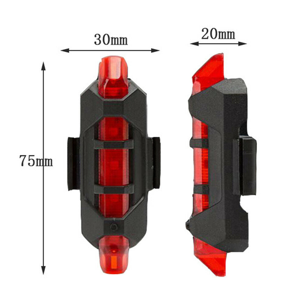 Mountain Bike Tail Light USB Rechargeable LED Bicycle Taillight Warning Light