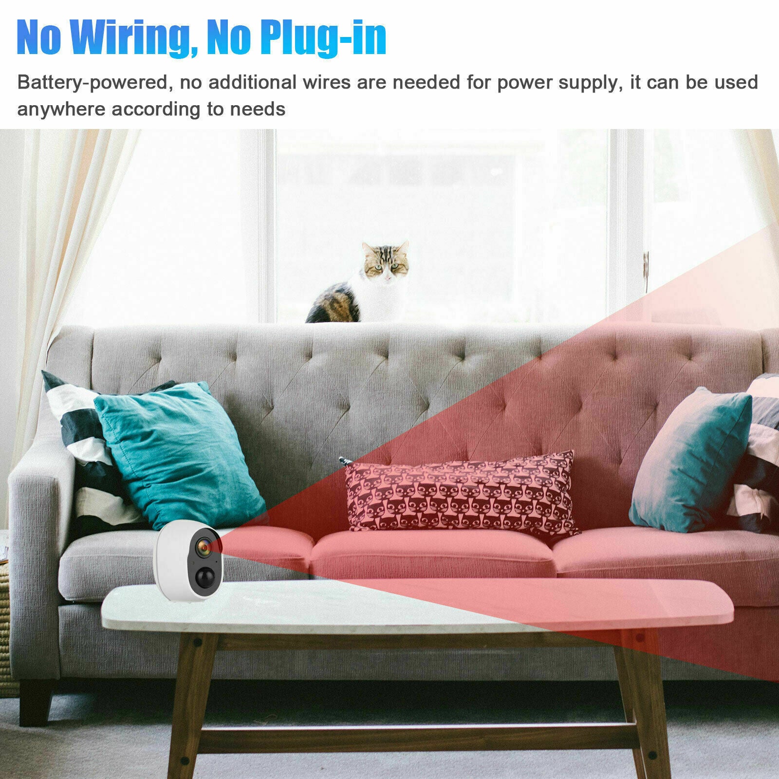 1080P HD PIR Motion Wireless IP Camera WiFi Security Night Vision IP66 Outdoor