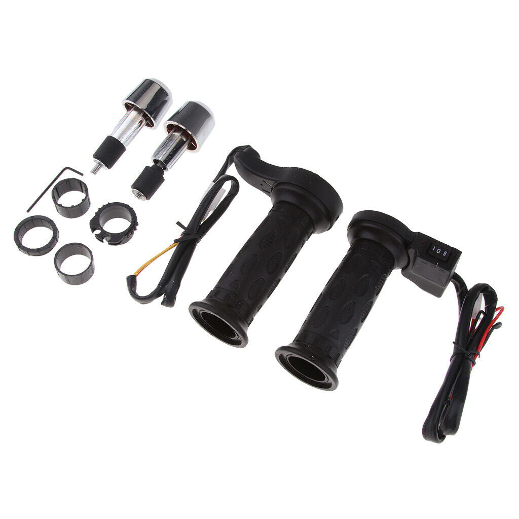 12V Electric 7/8" Handlebars Warmer Heated Grips for Motorcycle Type 2