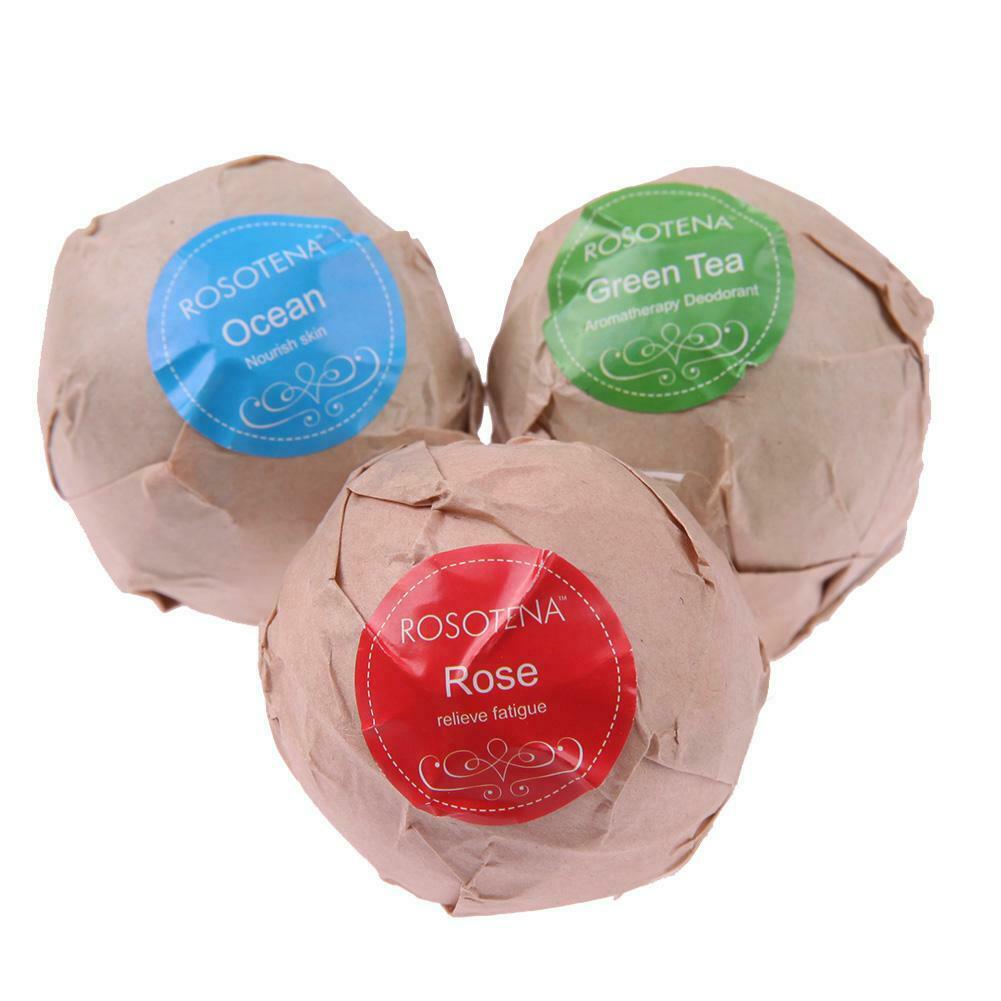 6pcs Sooth Natural Whiten Bubble Bath Salt Ball Essential Oil Shower Balls @