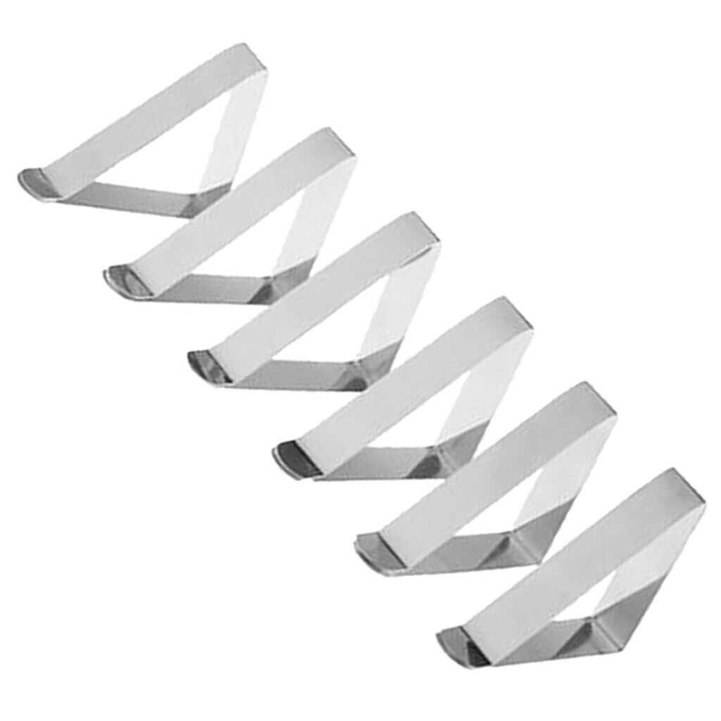 6x Metal Quality Steel Tablecloth Clips Table Cloth Clamps Garden Restaurant