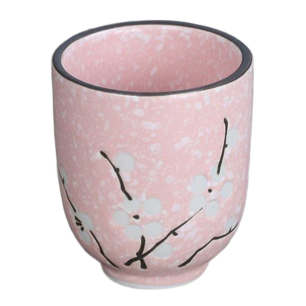 2Pcs Ceramic Tea Cup 150ml 5oz for Teahouse Handmade for Water Hot Drinks