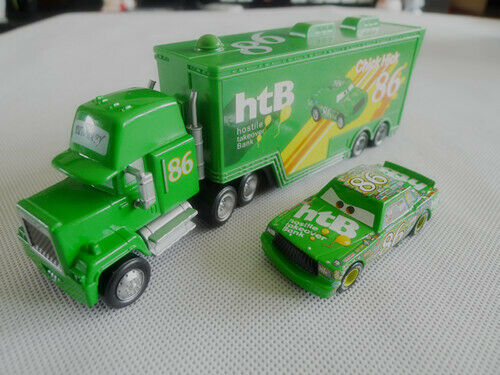 Disney Pixar Cars NO.86 Chick Hicks Hauler Truck & Cars 2pcs Set New No Package