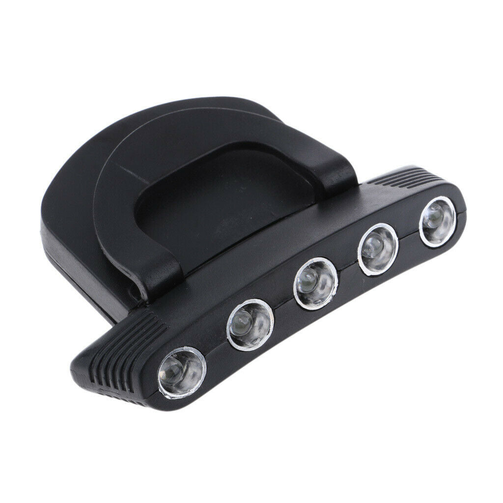Clip Light 5 LEDs Headlamp, Hands Free Baseball Hat Clip Light for Fishing