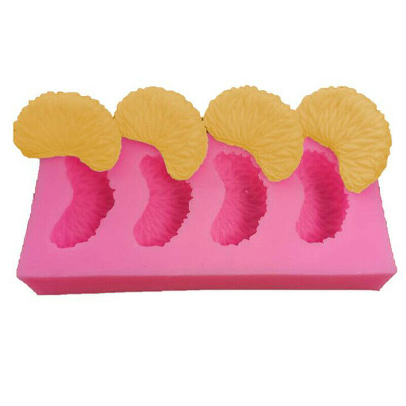 Pink Four Oranges Silicone Fruit Mold Chocolate Biscuit Candy Jewelry Cak.l8