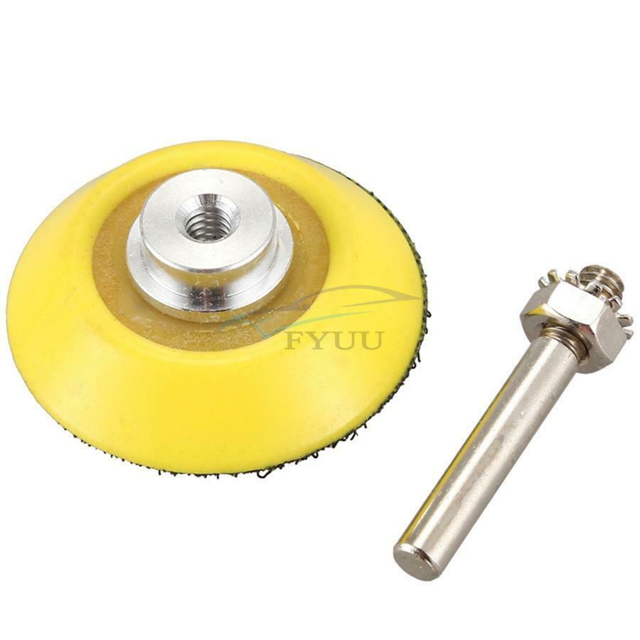 1 Set of Sanding Disc Sandpaper Hook Loop Sander +M6 Drill Bit + Backing Plate