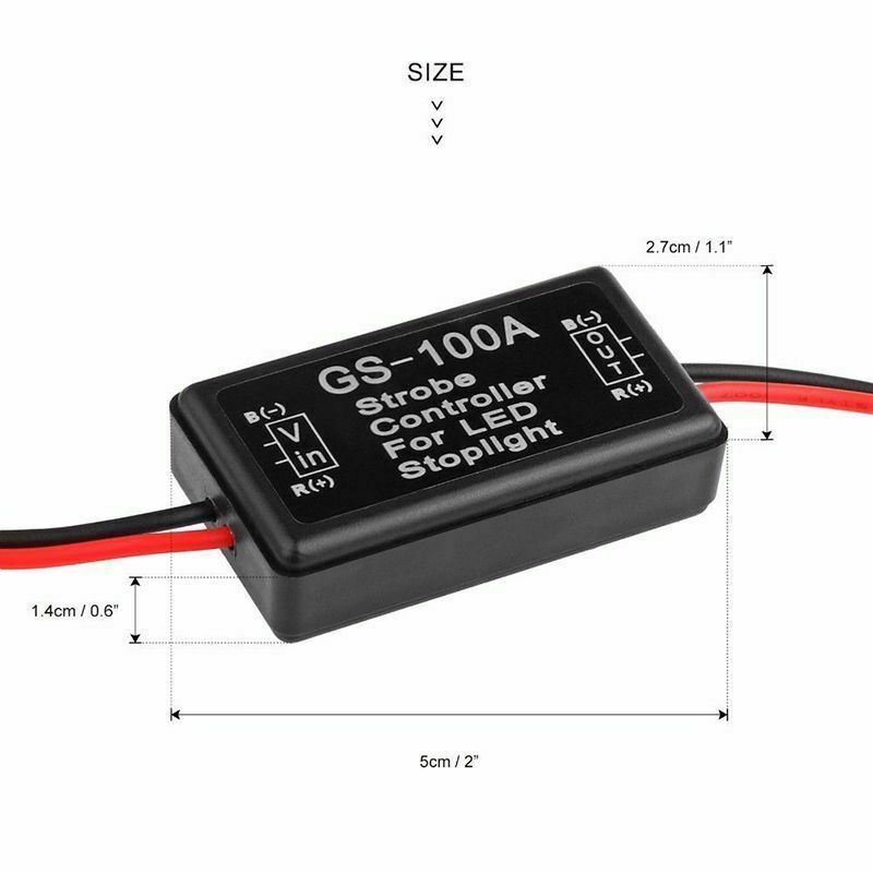 1X US LED Taillight Brake Stop Light Lamp Strobe Controller Box Flasher Module