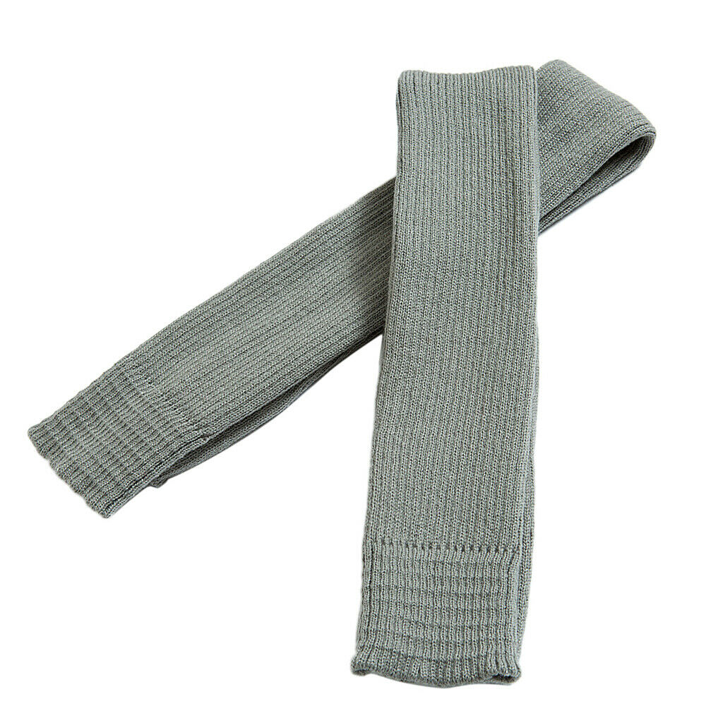 Womens Winter Leg Warmers Over the Knee High Socks Knit Stockings Grey