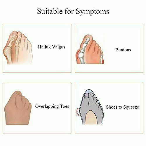 2x/Set Silicone Gel Bunion Toe Corrector Orthotics Straightener Separator Pain