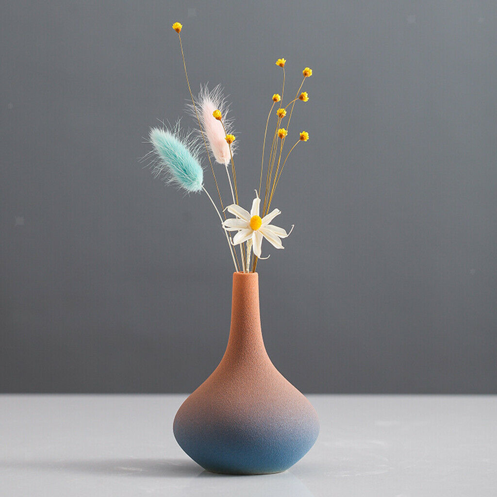 Modern Flower Vase Flowerpot Elegant Home Living Room 9.5x13cm Mouth 1.5cm