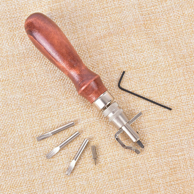 7 in 1 Set Pro Leathercraft Adjustable Stitching and Groover Crease Leath.l8