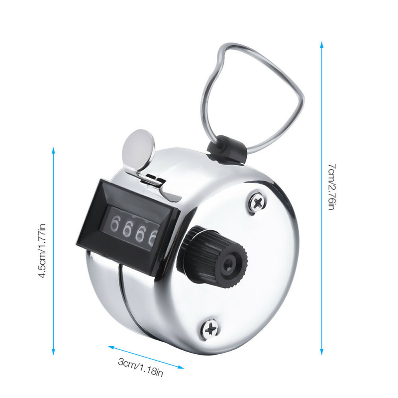 3Pcs Portable Counter 4 Digit Hand-Held Digital Manual Click Golf Counter Point