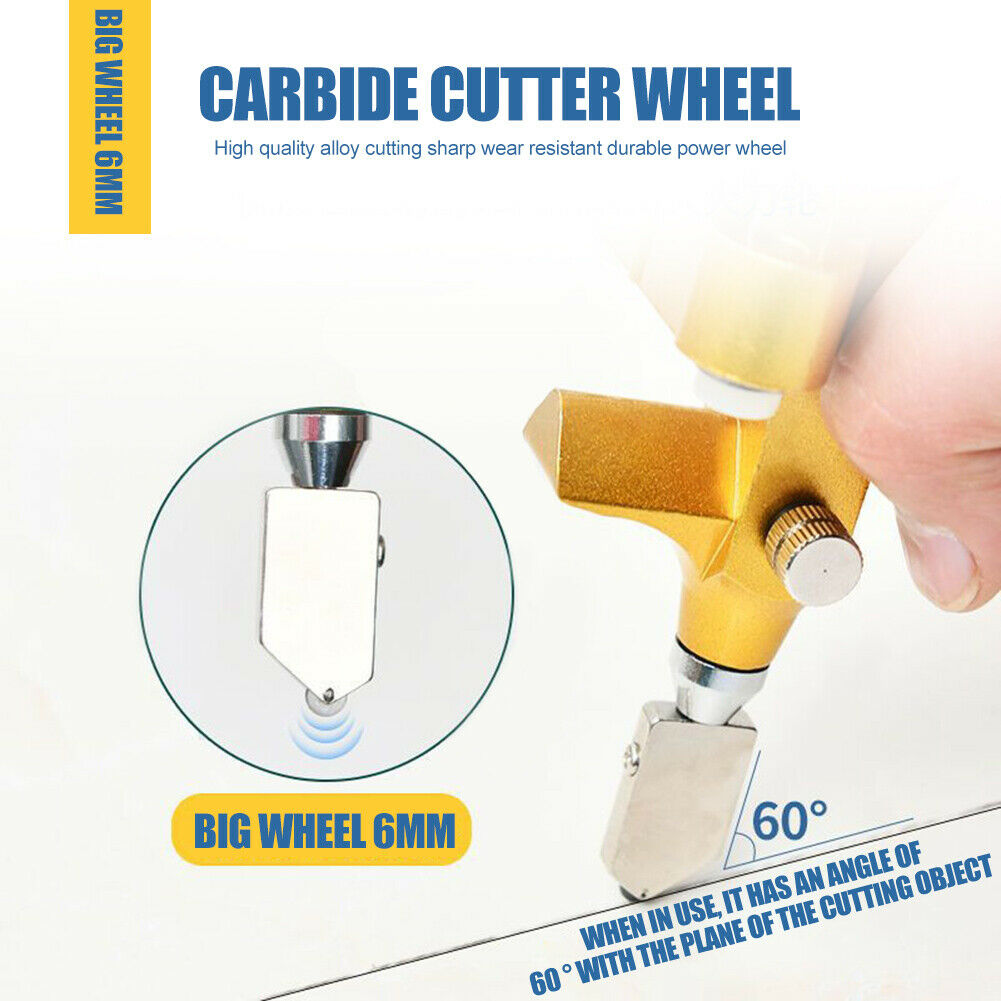 2 in 1 Ceramic Tile Opener Divider Manual Glass Cutter Diamond Cutting Tool @