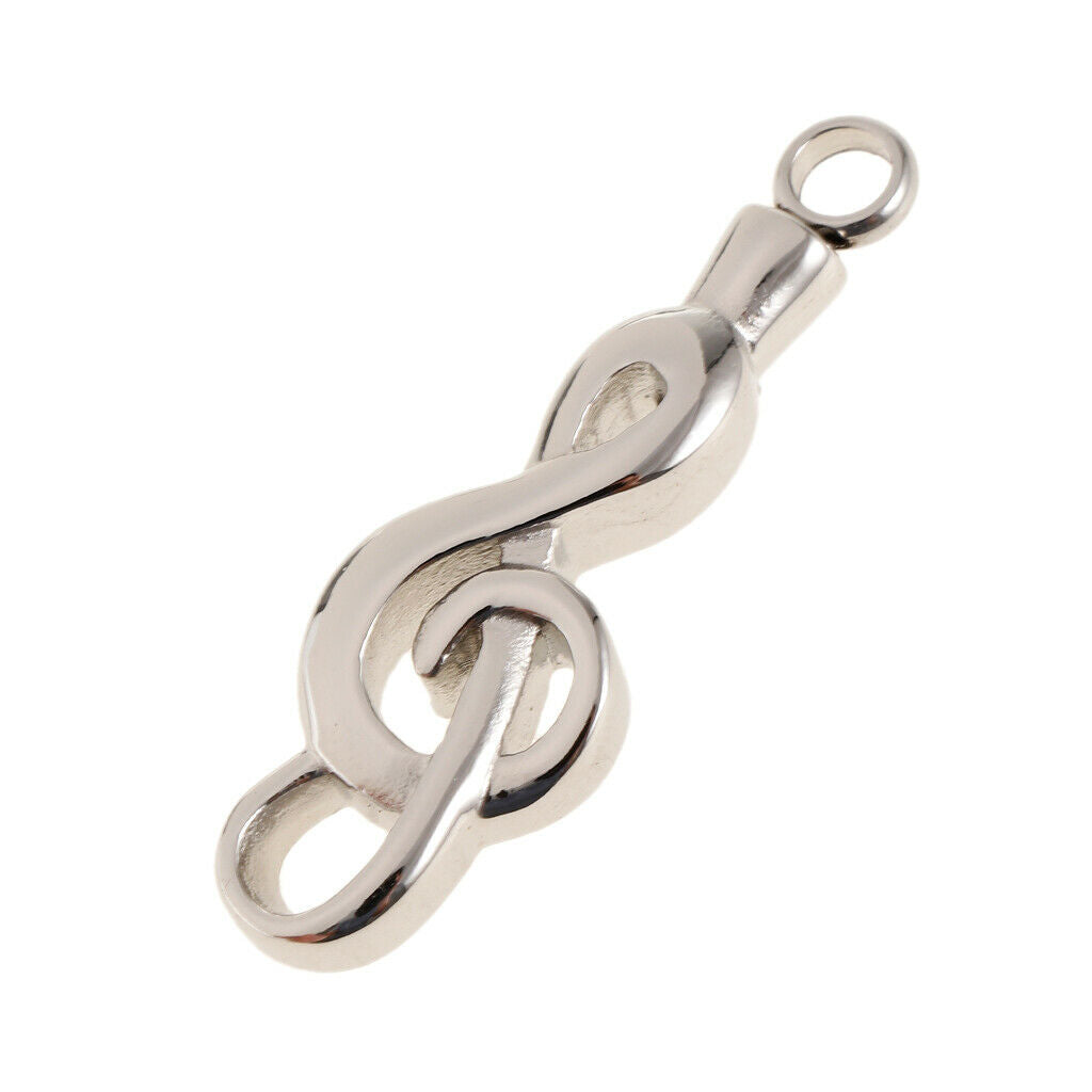Prettyia Stainless Steel Music Note Shape Ash Urn Pendant Memorial Cremation