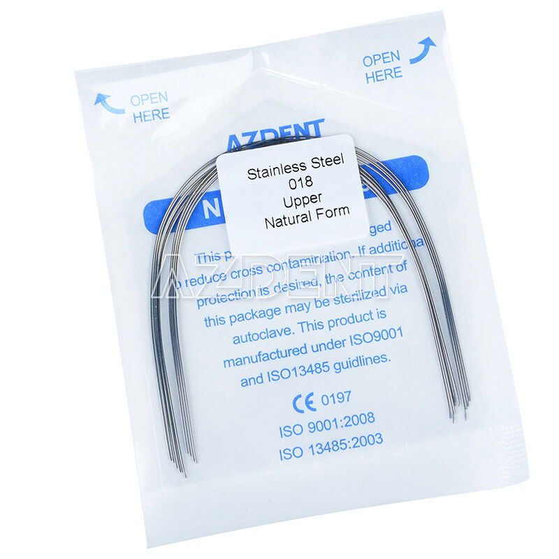 50 X Orthodontic Dental Stainless Steel Natural Form Round Arch Wires 018 Upper