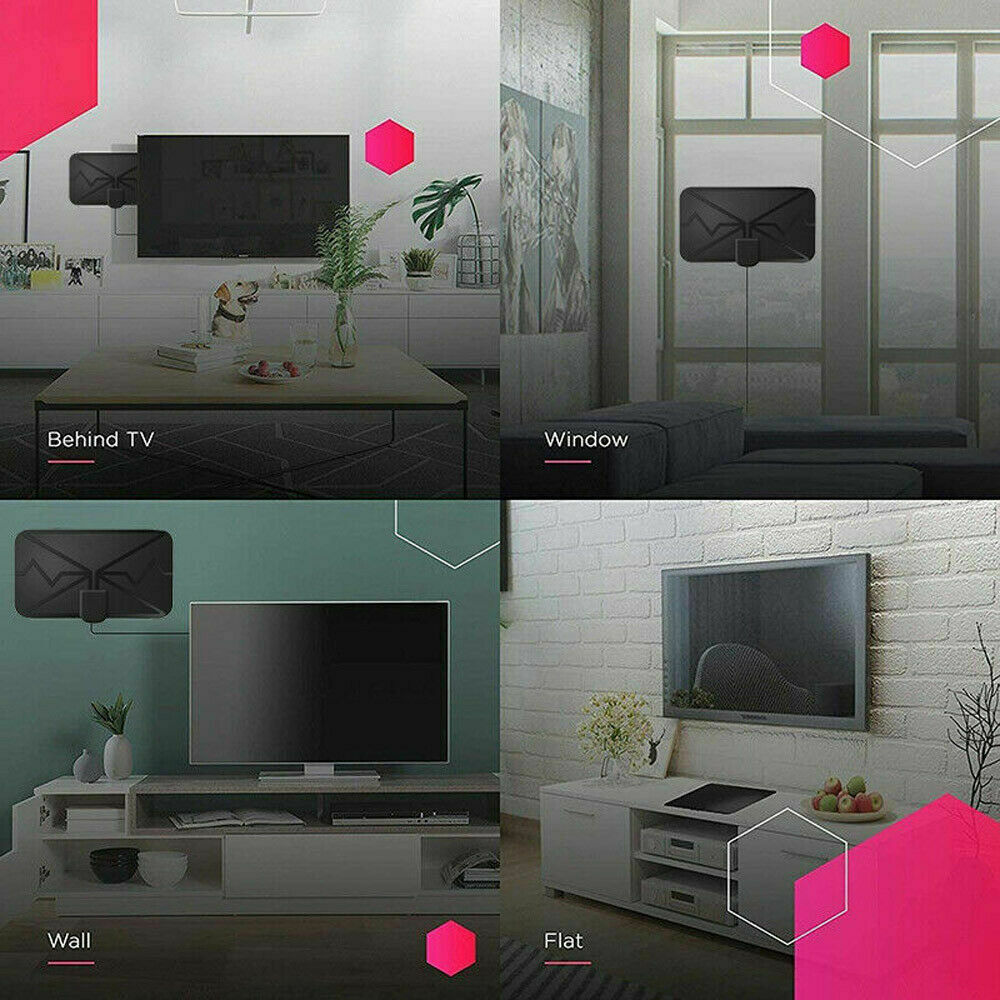 Newest 3600 Miles TV Antenna Upgraded HDTV Indoor Digital Amplified 4K 1080P
