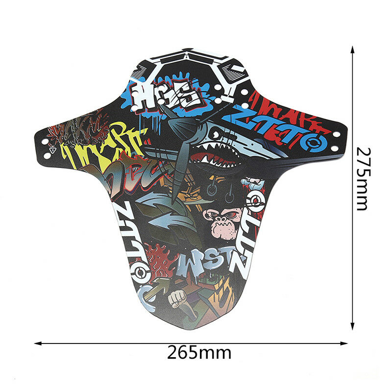 1pc Black Mountain Bike Fender Bicycle Front Rear Mudguard 26.5 x 27.5cm BDAU