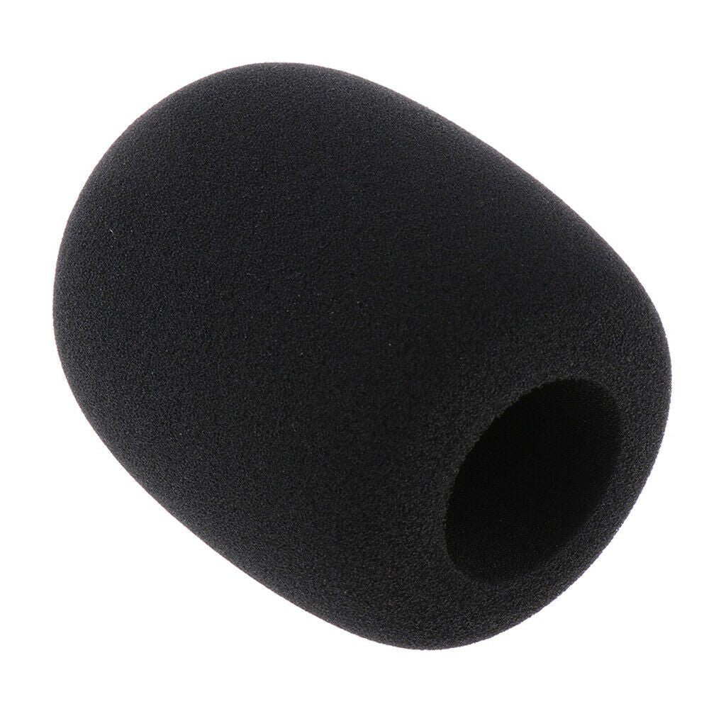 Large Black Microphone Mic Foam Cover Mic Protection for Recording 5cm Dia