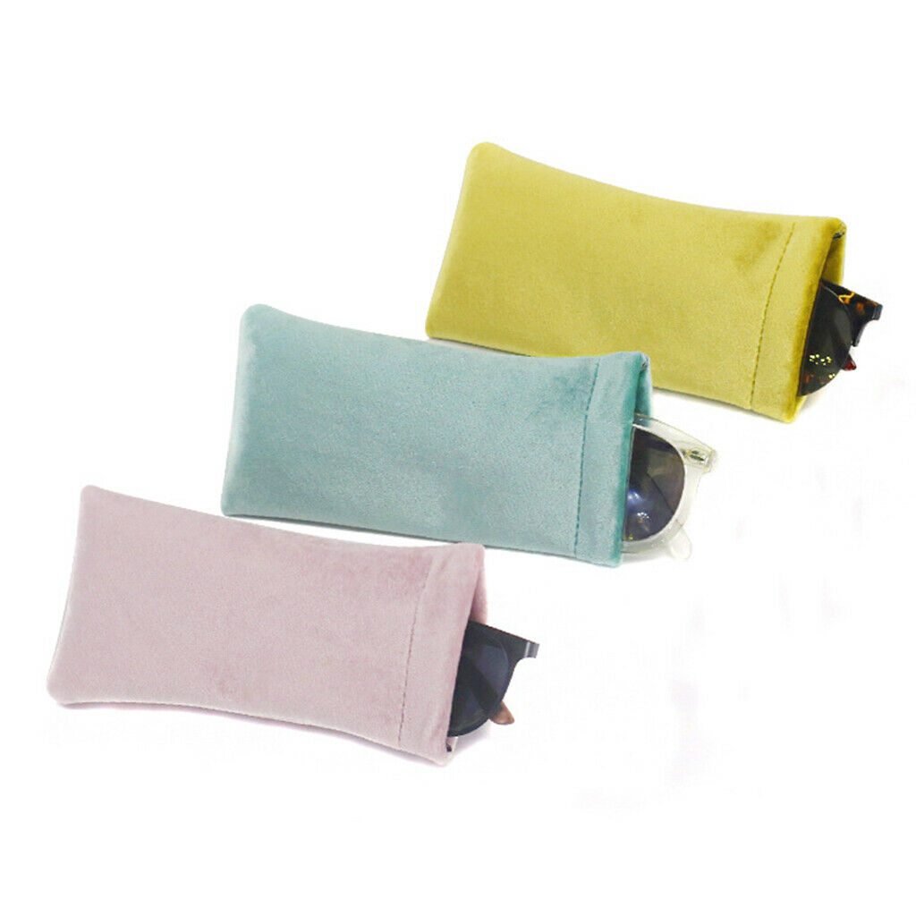3pcs Velvet Sunglasses Pouch Eyeglass Holder Eyewear Storage Bag for Kids