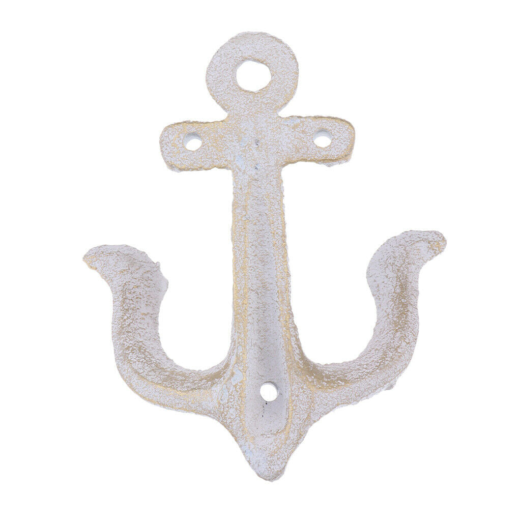 2 Pcs Wall Hook Bathroom Bedroom Heavy Duty Coat Hook Rack Hanger White
