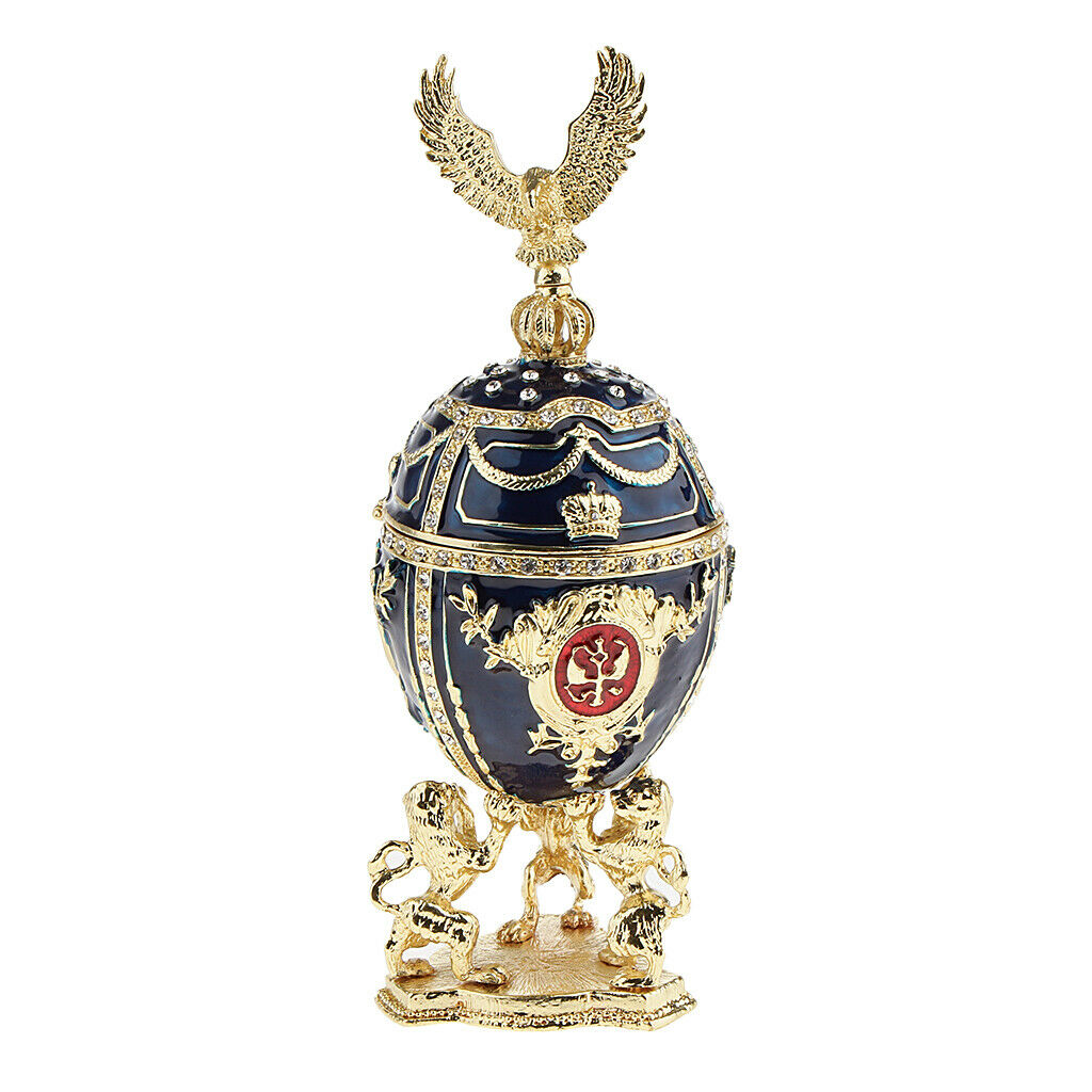 Exquisite Home Decoration Russian Easter Egg with Enamel Painted Metal Crafts