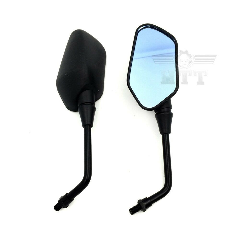 Black Mirrors Blue Glass 10mm For Universal Motor (Kawasaki Z1000 Z750 Versys)
