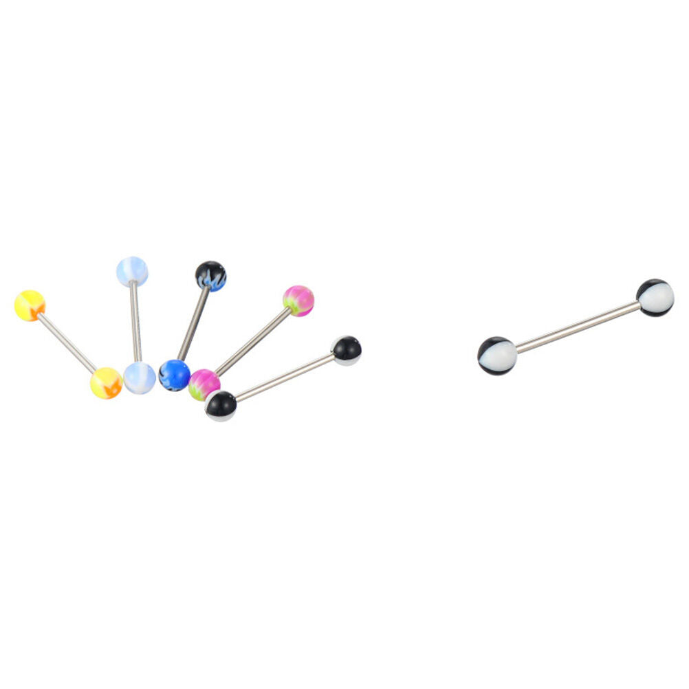 Stainless Acrylic Ball Barbell Bar Eyebrow Nose Tounge Ring Body Piercin.l8