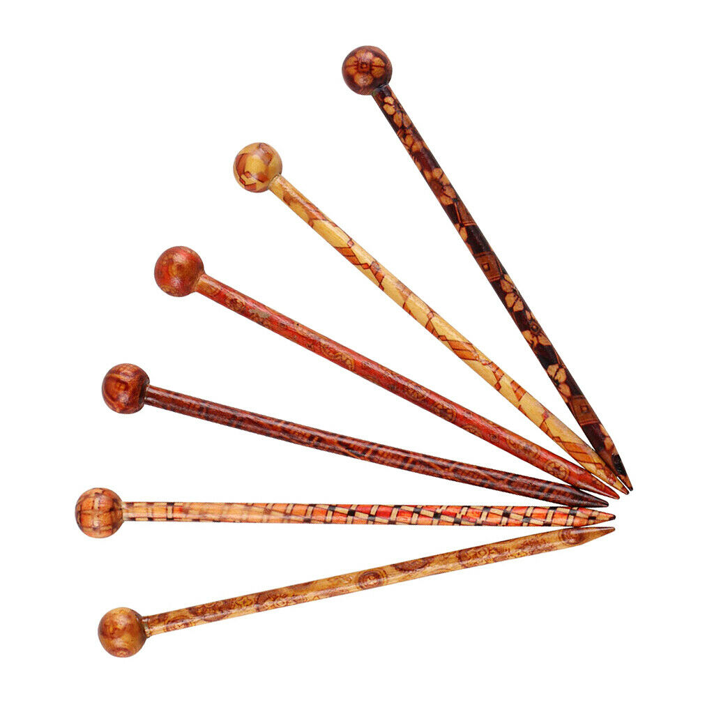 3X Mixed 6pcs Hair Pin Femle Traditional Chinese Hair Stick Pin Assorted Retro